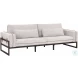 Lorabelle Symphony Greige and Bravo Cognac Sofa