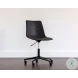 Cal Antique Black Faux Leather Adjustable Office Chair