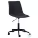 Cal Antique Black Faux Leather Adjustable Office Chair