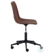 Cal Antique Brown Faux Leather Adjustable Office Chair