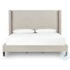 Madison Cambric Ivory Performance Fabric Queen Upholstered Bed