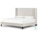 Madison Cambric Ivory Performance Fabric Queen Upholstered Bed