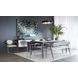 Queens Dark Grey And White 78" Dining Table