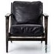 Brooks Rialto Ebony Leather Lounge Chair