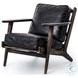 Brooks Rialto Ebony Leather Lounge Chair