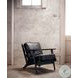 Brooks Rialto Ebony Leather Lounge Chair