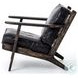 Brooks Rialto Ebony Leather Lounge Chair