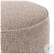 Sinclair Barrow Taupe Performance Fabric Round Ottoman