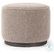 Sinclair Barrow Taupe Performance Fabric Round Ottoman