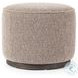 Sinclair Barrow Taupe Performance Fabric Round Ottoman