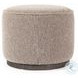 Sinclair Barrow Taupe Performance Fabric Round Ottoman