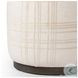 Sinclair Sheffield Ivory Round Ottoman