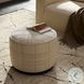 Sinclair Sheffield Ivory Round Ottoman