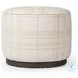 Sinclair Sheffield Ivory Round Ottoman