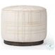 Sinclair Sheffield Ivory Round Ottoman