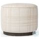 Sinclair Sheffield Ivory Round Ottoman