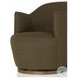Aurora FIQA Boucle Olive Performance Fabric Swivel Chair