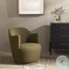 Aurora FIQA Boucle Olive Performance Fabric Swivel Chair