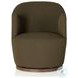 Aurora FIQA Boucle Olive Performance Fabric Swivel Chair