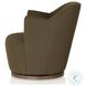 Aurora FIQA Boucle Olive Performance Fabric Swivel Chair