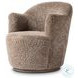 Aurora Taupe Shearling Swivel Chair
