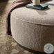 Sinclair Barrow Taupe Performance Fabric Large Round Ottoman