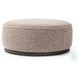 Sinclair Barrow Taupe Performance Fabric Large Round Ottoman