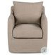 Banks Alcala Taupe Slipcover Performance Fabric Swivel Chair