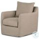 Banks Alcala Taupe Slipcover Performance Fabric Swivel Chair