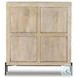 Raffael Carved Stonewash Grey Mango 2 Door Bar Cabinet