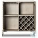 Raffael Carved Stonewash Grey Mango 2 Door Bar Cabinet