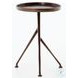 Schmidt Antique Rust Round Accent Table