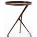 Schmidt Antique Rust Round Accent Table