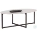 Elisande White And Gunmetal Coffee Table