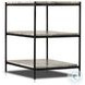 Felix Hammered Grey and Clear Powder Coat 3 Shelf Nightstand