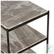 Felix Hammered Grey and Clear Powder Coat 3 Shelf Nightstand