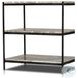Felix Hammered Grey and Clear Powder Coat 3 Shelf Nightstand