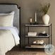 Felix Hammered Grey and Clear Powder Coat 3 Shelf Nightstand