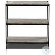 Felix Hammered Grey and Clear Powder Coat 3 Shelf Nightstand