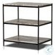 Felix Hammered Grey and Clear Powder Coat 3 Shelf Nightstand