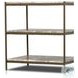 Felix Antique Brass and Canyon Marble 3 Shelf Nightstand