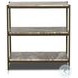 Felix Antique Brass and Canyon Marble 3 Shelf Nightstand