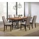 Spring Creek Natural Walnut and Espresso Extendable Dining Table