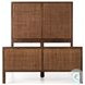 Sydney Brown Wash Twin Upholstered Bed
