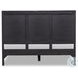 Sydney Black Wash and Black Cane Queen Upholstered Bed