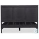 Sydney Black Wash and Black Cane Queen Upholstered Bed