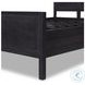 Sydney Black Wash and Black Cane Queen Upholstered Bed