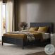 Sydney Black Wash and Black Cane Queen Upholstered Bed