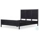 Sydney Black Wash and Black Cane Queen Upholstered Bed