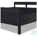 Sydney Black Wash and Black Cane King Upholstered Bed